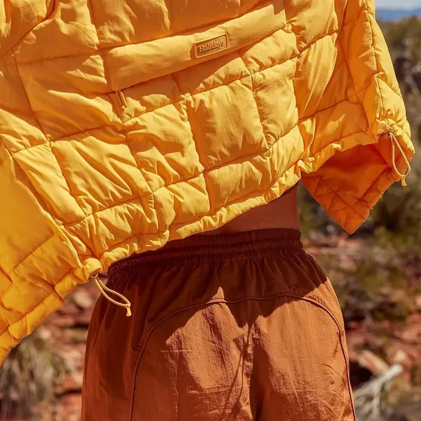 Halfdays Nellie Packable Puffer Women's Orange Jacket Size XS NWT - Image 4