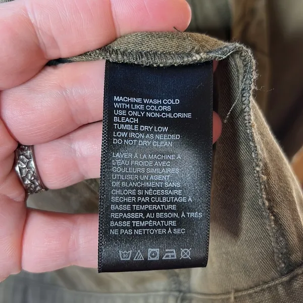 Free People Not Your Brothers Surplus Olive Green Jacket Size Medium - Image 14