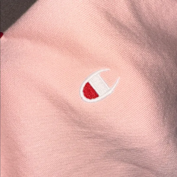 Champion Pink Cropped Hoodie - Image 6