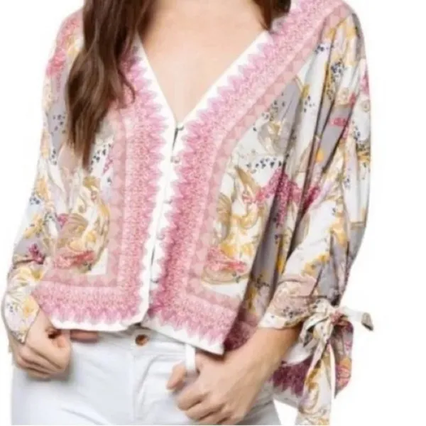 Free People Catch Me If You Can Bohemian Style‎ Top Size Xs - Image 5
