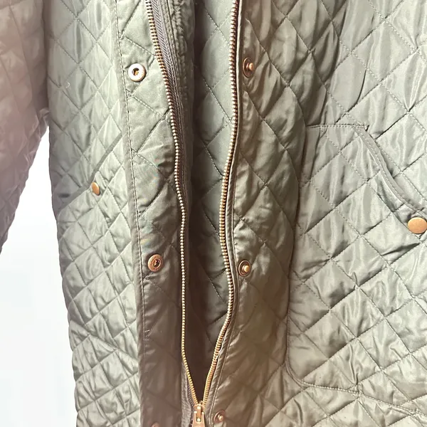 Lands end oversized Quilted Green barn Jacket Sz Xl - Image 4