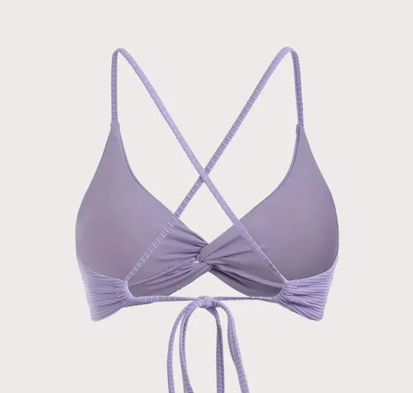BERLOOK Purple Twist Backless Bikini TOP ONLY 45 - Image 7