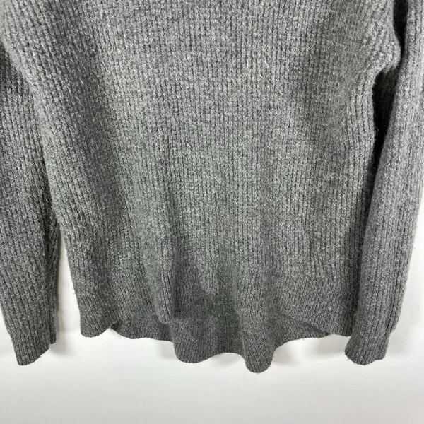 Madewell Gray Waffle Stitch Turtleneck Sweater Merino Wool Alpaca Blend Small S‎ - Image 4