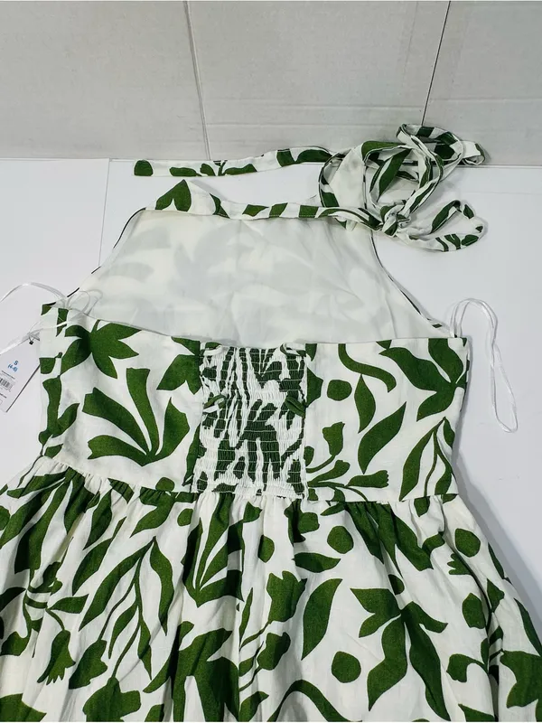 Green Leaf Halter Midi Dress - Women - Image 6