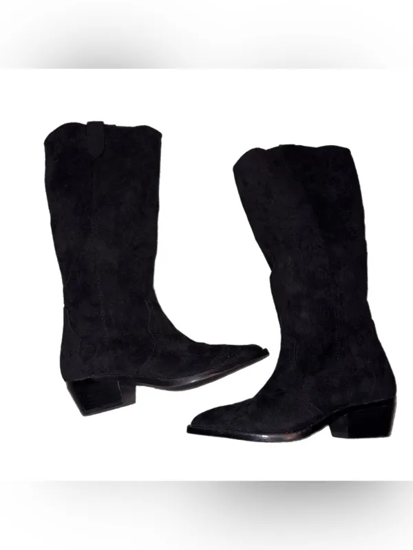 NWOT Dolce Vita Regy Western Boot Size 7 Onyx Suede - Image 6