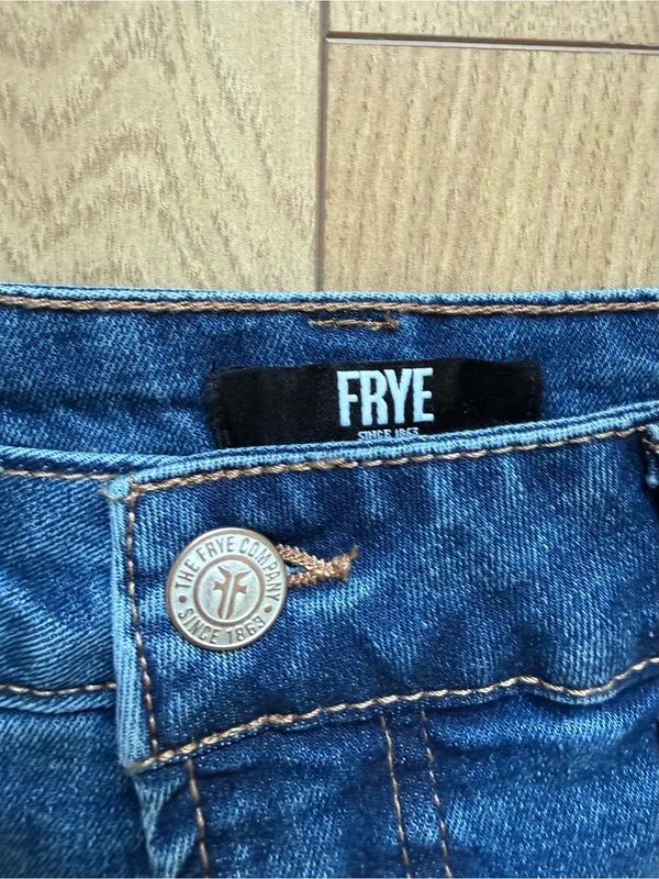 FRYE High-Rise Straight Leg Blue Jeans size 10 - Image 2