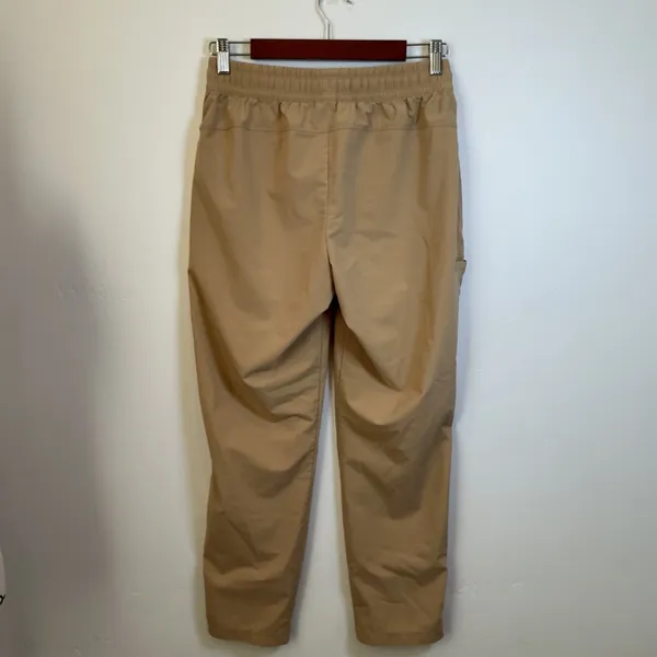The North Face Hiking Joggers Tan Elastic Waist Pockets Medium Women Khaki Pants - Image 2