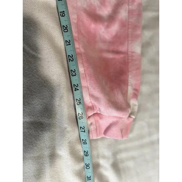 Dip Tie Dye Pink/White Jogger Sweatpants Elastic/Tie Waist Size Medium Hippie‎ - Image 6