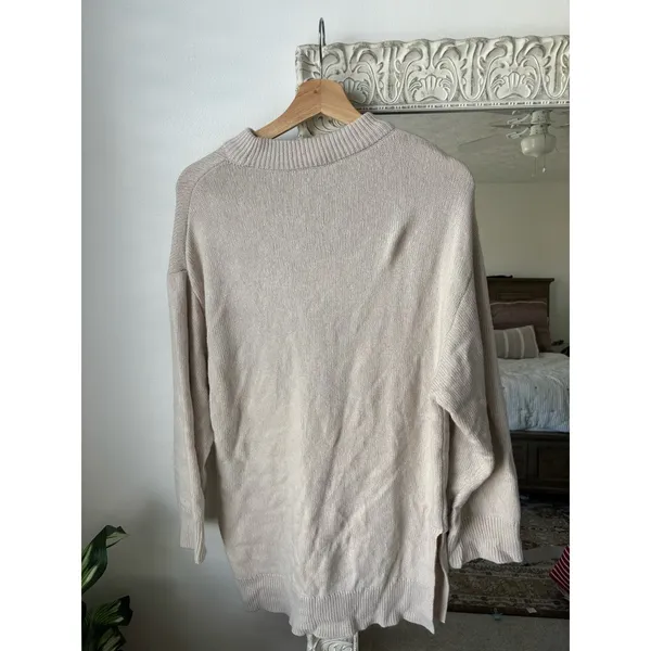 Zara Oversized Neutral Sweater Top - Image 5
