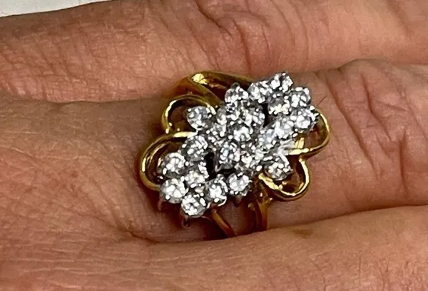 14k gold plated fashion ring size 7 - Image 4