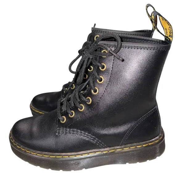 Dr. Martens Black Leather Lavala Combat Boots 5  - Image 5