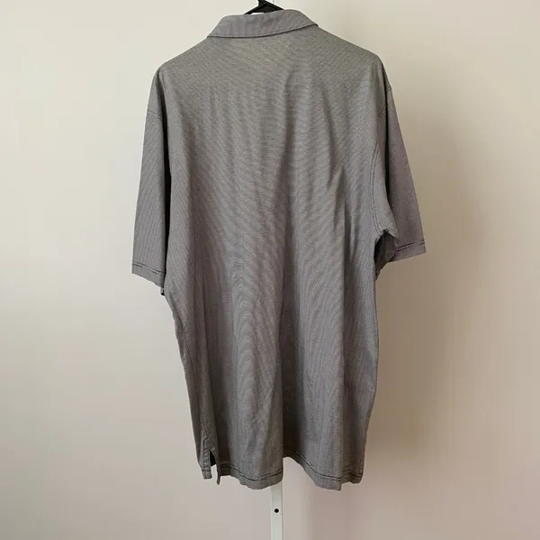 Peter Millar XL Black White‎ Striped Polo Shirt Double Mercerized Cotton Golf - Image 6
