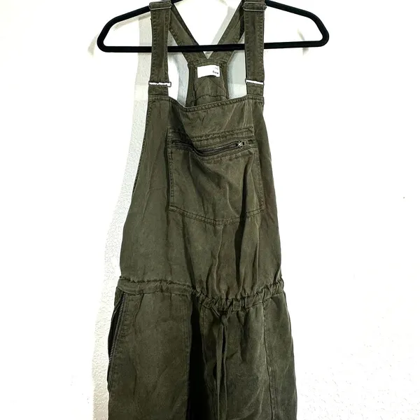 M olive green utility overalls by Aritzia Wilfred Free Jumpsuit One Peice Outfit - Image 5