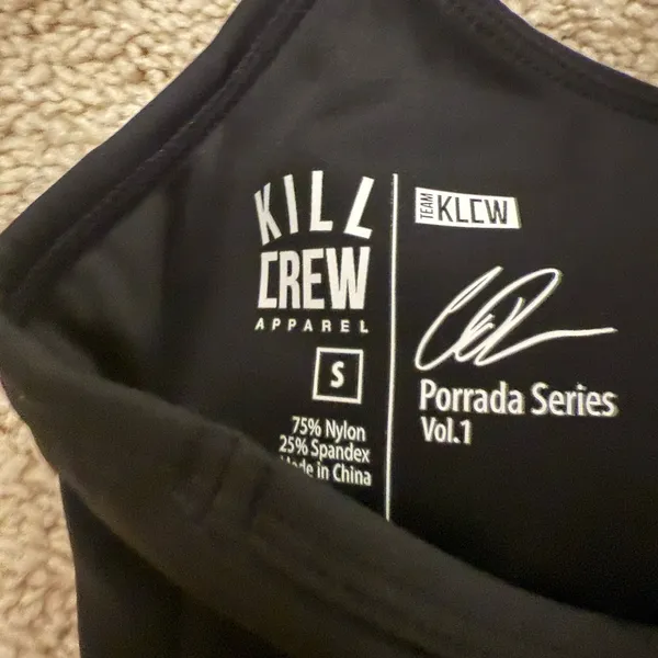 Kill Crew Black Sports Bra with Pink Logo - Image 5