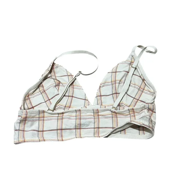 Madewell Women's Plaid Cropped Tank Top Orange Size S Petites - Image 6