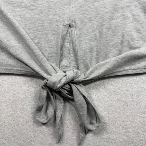 Lululemon Turn to Tie Tank Women’s Size 10 Light Gray Pima Cotton Cropped Tank - Image 3