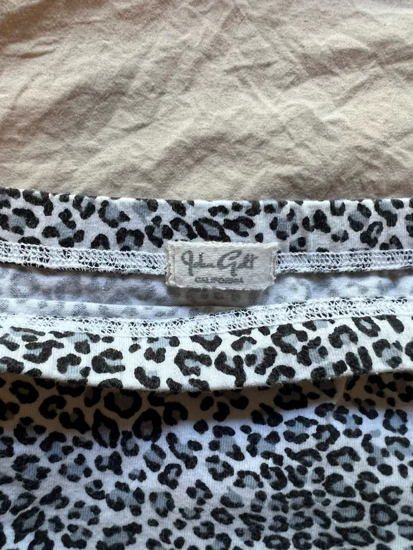 Brandy Melville White and black leopard print biker shorts - Image 2