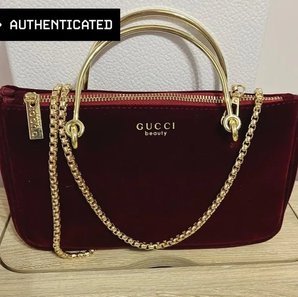 Gucci Makeup Cosmetic Case Purse Pouch Shoulder Bag - Image 5