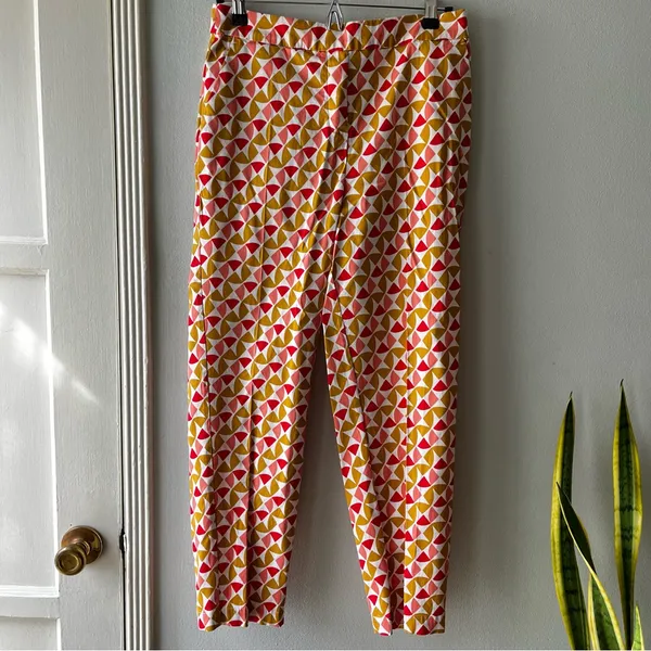 Boden• Spring Geometric Pattern Ankle Pants• Sz 6 - Image 13