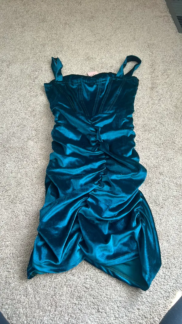 Micas Teal Blue Dress - Image 2