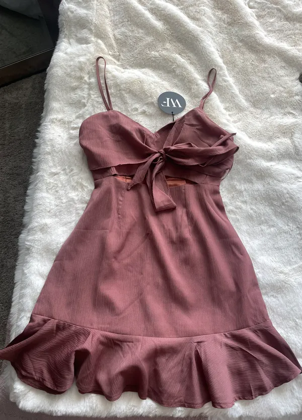 White Fox Cutout Mini Dress - Image 2