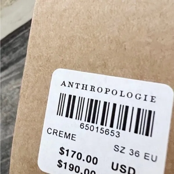 Anthropologie Boots lace up Stompy size 6 Cream - Image 11
