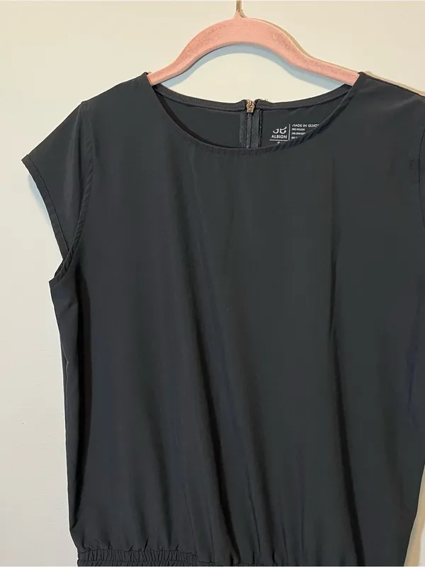 Albion Fit Black‎ Jogger Jumpsuit Travel Lounge Athleisure Pockets Small - Image 3