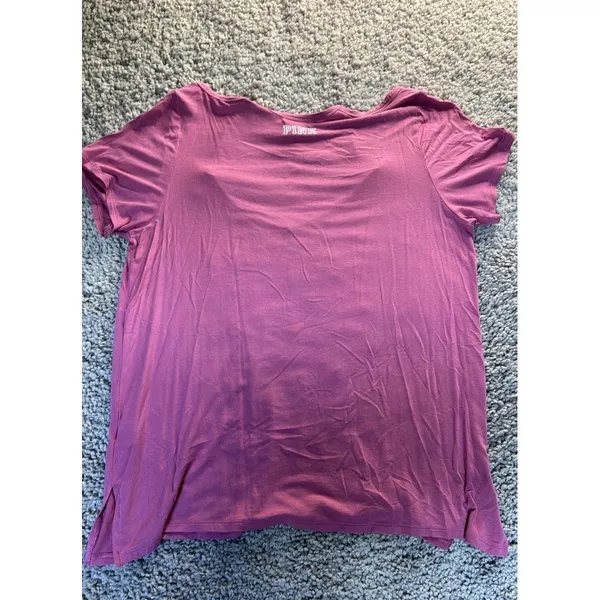 PINK Victoria's Secret Women's L Pink Cutout Strappy V-Neck T-Shirt - Image 3