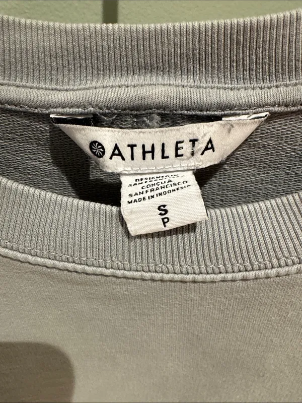 Athleta Gray Crewneck Pullover Sweatshirt - Image 2