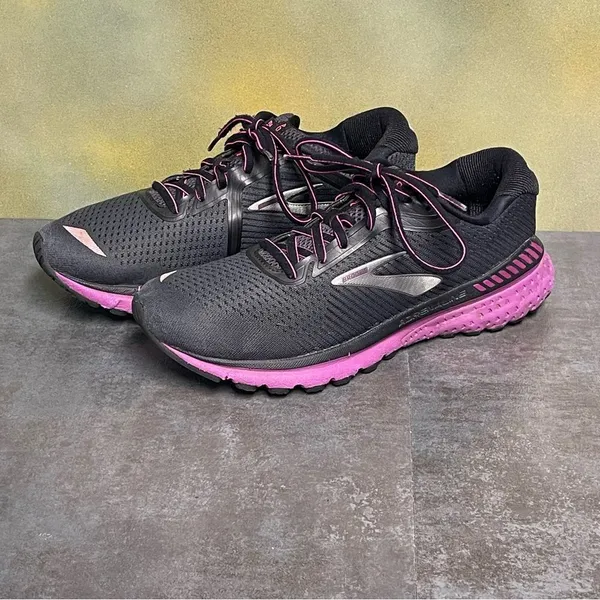 Brooks Adrenaline GTS 20 1202961B062 Women's Black/Fuchsia Sneakers Size 10.5B - Image 3