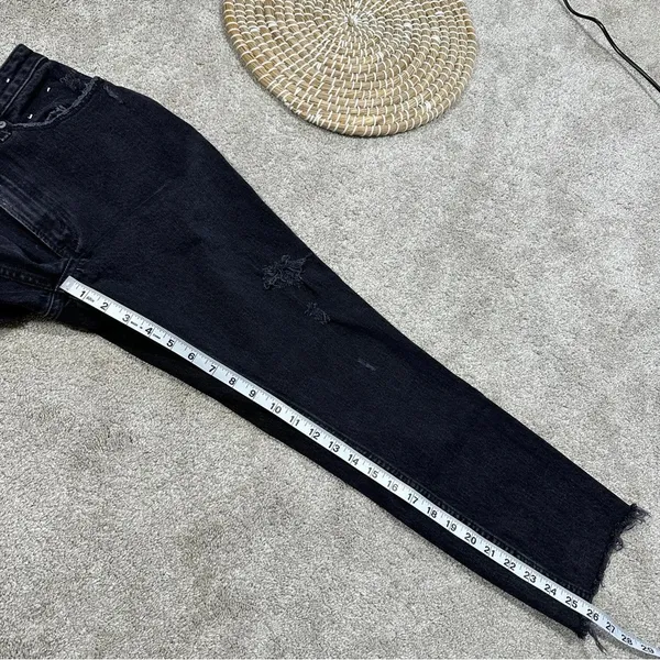 Abercrombie & Fitch Curve Love The Mom High Rise Skinny Jean Black Destroy 26 2R - Image 16