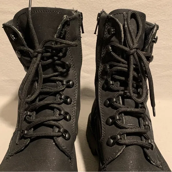 ALDO Combat Boots Women Sz 9 Army Green Reflow Knitted Lace Up Chunky Mid Calve - Image 10