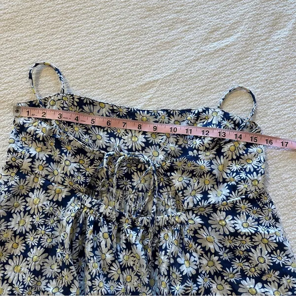 Free People Mia Ditsy Daisy Tank Top NWT Blue Medium - Image 6