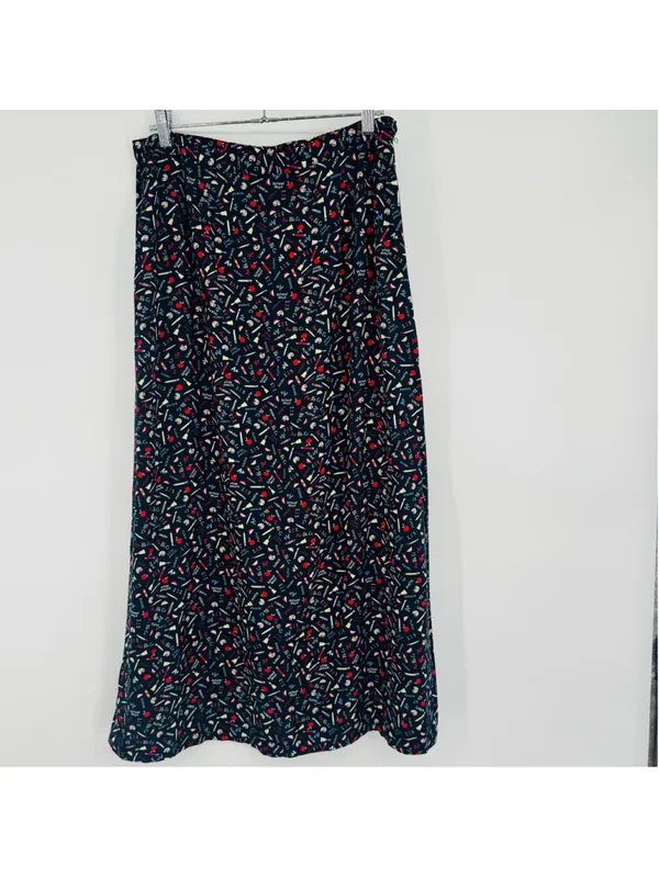 Vintage Christopher & Banks School Print Midi Skirt, Size 8, Teacher - Image 2