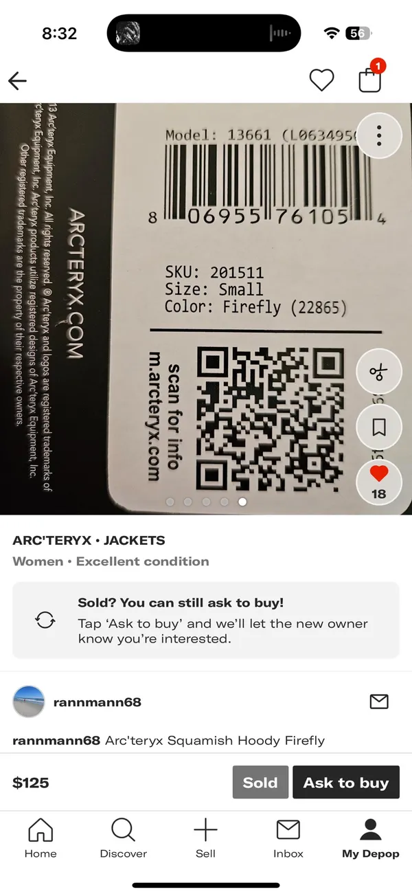 Arc’teryx squamish hoody firefly windbreaker - Image 6