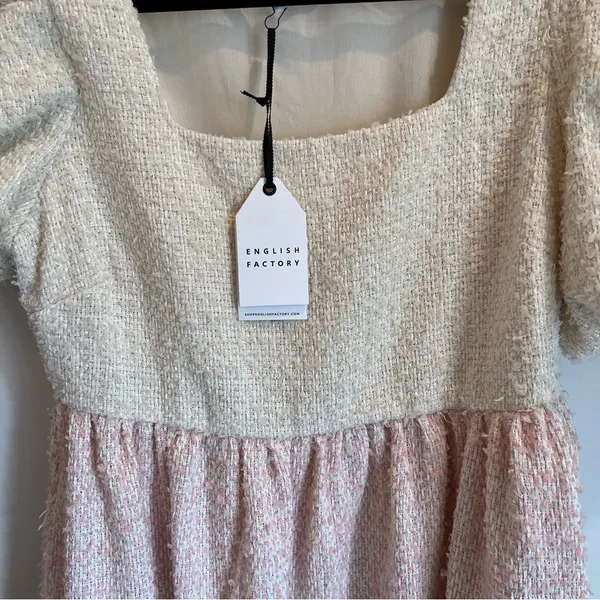 English Factory NWT Color Block Tweed Mini Dress | L - Image 7