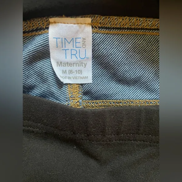 Time&Tru Maternity Jegging Med (8-10) SlimFit Dark Wash Denim Stretch NWT - Image 8