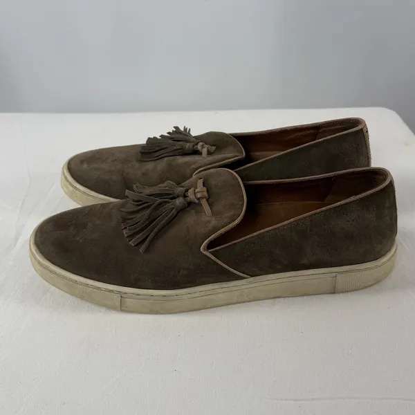 Frye‎ Suede Gemma Tassel Slip On Shoe in Brown Size 10 - Image 2