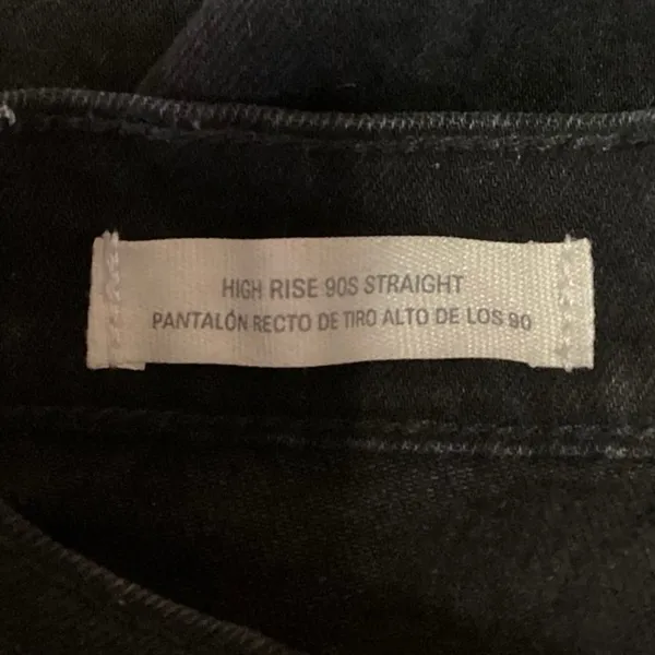Universal Threads Women's Black High Rise Straight Leg Cargo Denim Jeans Size 2 - Image 5
