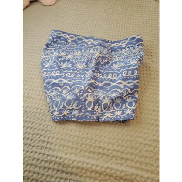 Southern Tide Shorts Women 4 Blue Floral Print Chino Flat Front Cotton 4… - Image 6