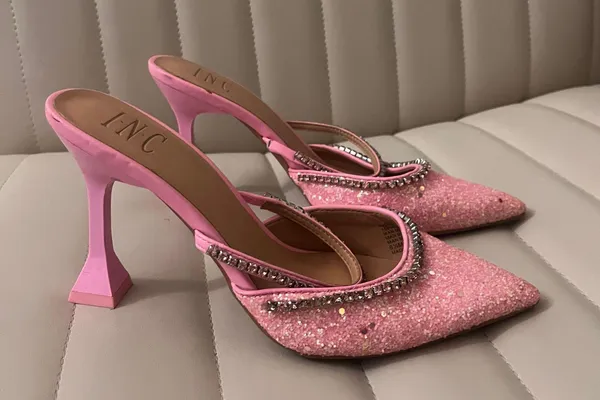 International Concepts Sparkly Pink Pointy Heels Rhinestones Barbie birthday heels Valentine’s Day shabby chic - Image 3