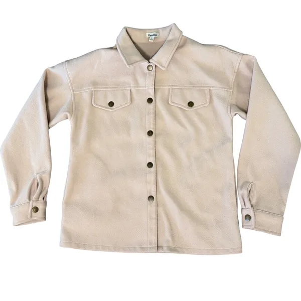Camellia‎ Women's Fleece Shacket, Size Small - Image 2