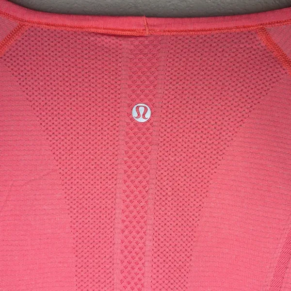 Lululemon Swiftly Tech V neck short sleeve athletic tee top flash pink size 10 - Image 5