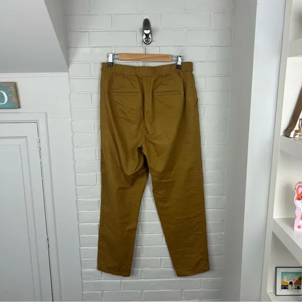 LOFT Khaki High Rise Button Detail Casual Pants Size 4 - Image 9