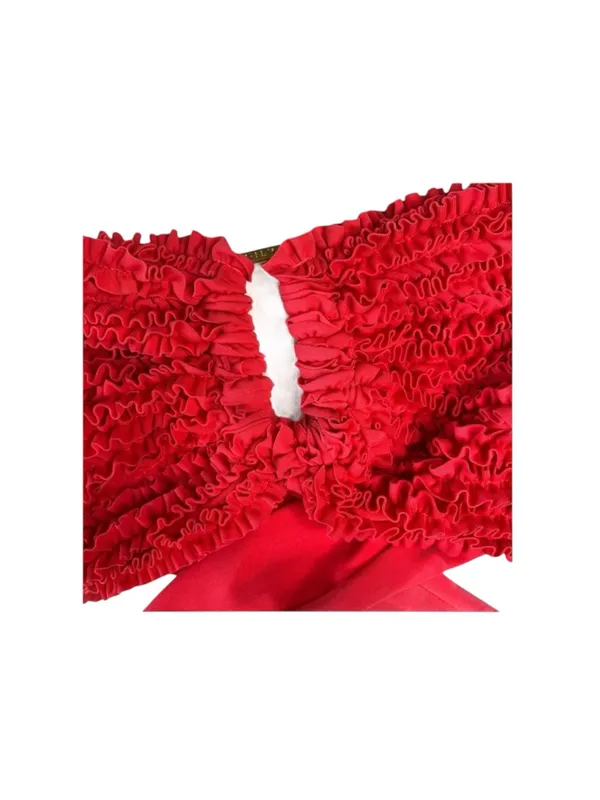 PilyQ ✽ PQ Swim ✽ Flirty Ruffled Bandeau Bikini Top ✽ Hot Fuchsia Pink ✽ Large - Image 7