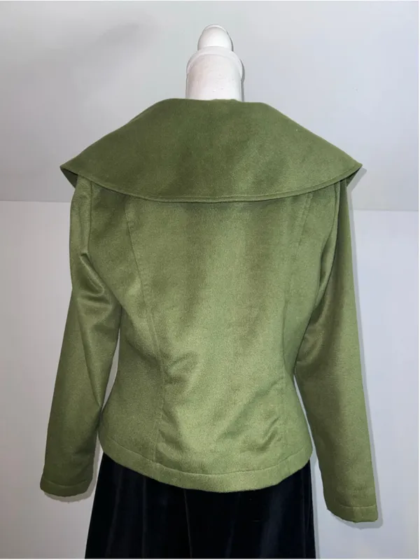 VTG COTTAGECORE Green Blazer Jacket Size M - Image 4