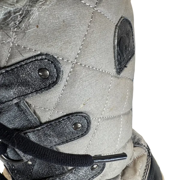 Sorel Winter Boots Womens‎ 12 Gray Quilted Waterproof Faux Fur Lace Up Snow - Image 5