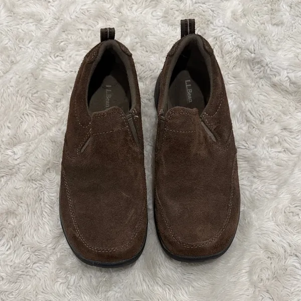 L.L. Bean Brown Suede Slip-On Women's Clogs‎ Size 7 - Image 2