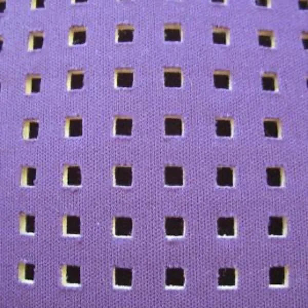 Joie Womens Purple Fit & Flare Perforated Scuba Mini Dress - Image 5