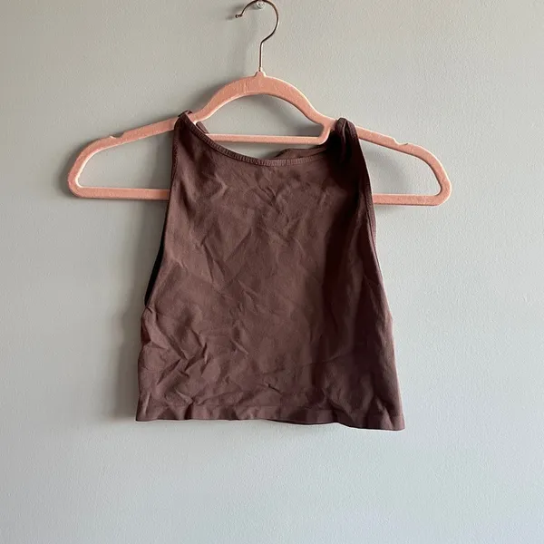 free people brown halter crop top - Image 2